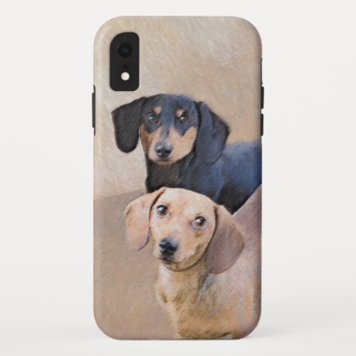 Dachshund Smooth Painting _ Original Dog Art iPhone XR Case