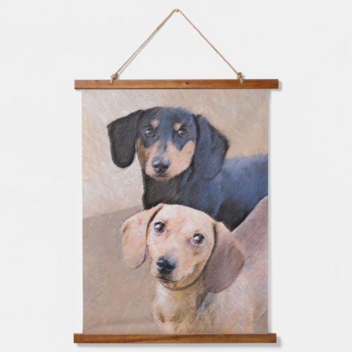Dachshund Smooth Painting _ Original Dog Art Hanging Tapestry