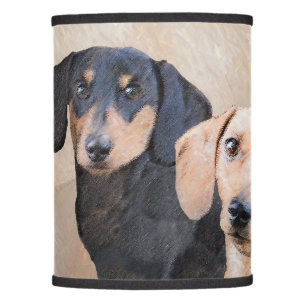 Dachshund (Smooth) Painting - Original Dog Art Lamp Shade