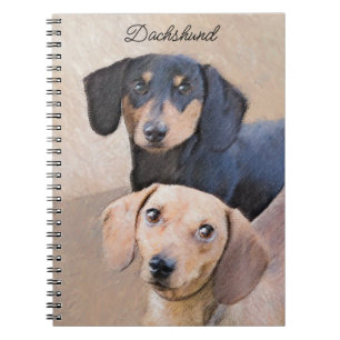 Dachshund (Smooth) Painting - Original Dog Art Notebook