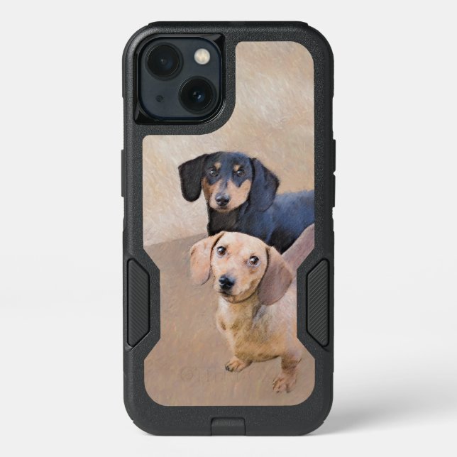 Dachshund (Smooth) Painting - Original Dog Art Otterbox iPhone Case (Back)