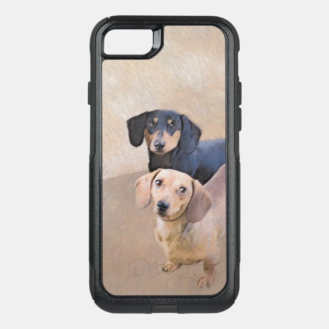 Dachshund (Smooth) Painting - Original Dog Art Otterbox iPhone Case (Back)