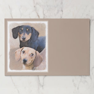 Dachshund (Smooth) Painting - Original Dog Art Paper Pad