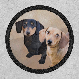 Dachshund (Smooth) Painting - Original Dog Art Patch