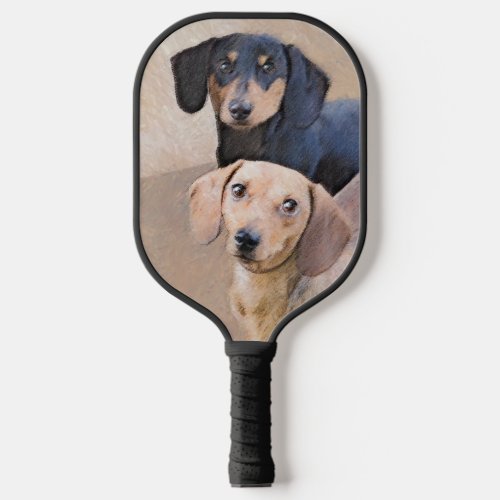 Dachshund Smooth Painting _ Original Dog Art Pickleball Paddle