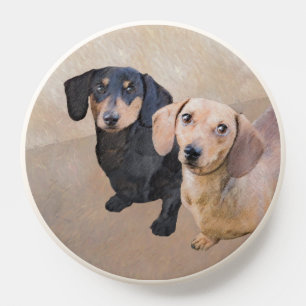 Dachshund (Smooth) Painting - Original Dog Art PopSocket