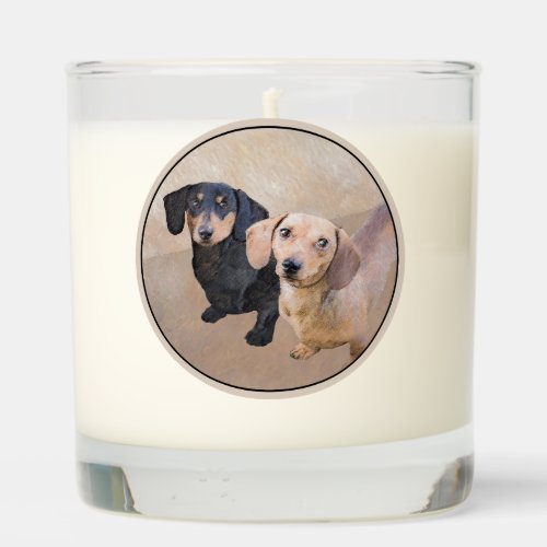 Dachshund Smooth Painting _ Original Dog Art Scented Candle