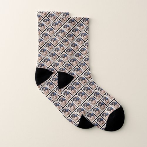 Dachshund Smooth Painting _ Original Dog Art Socks