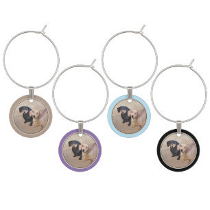 Dachshund (Smooth) Painting - Original Dog Art Wine Charm