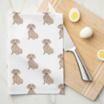 Dachshund (Smooth, Red) Kitchen Towel<br><div class="desc">I love this sweet pattern of a smooth red dachshund dog watercolor illustration because it's classic enough to serve as a neutral, yet pops as a stand alone piece! It's the perfect addition to any family room, nursery, office, or even the man cave! For the sweetest gifts, add more matching...</div>