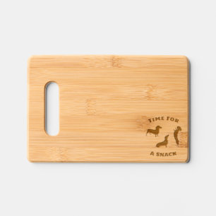Dachshund Snack Time: Customizable Cutting Board