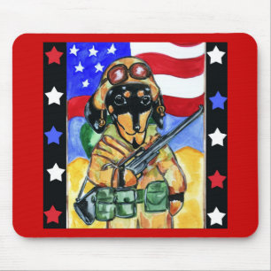 Dachshund Soldier Mouse Pad