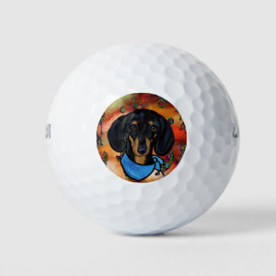 DACHSHUND SOUTHWESTERN ART GOLF BALLS