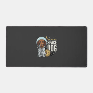 Dachshund Space Dog Astronaut Vector Desk Mat