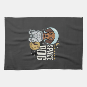 Dachshund Space Dog Astronaut Vector Kitchen Towel