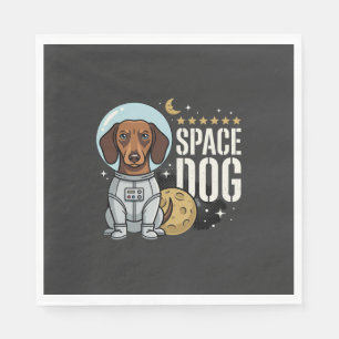 Dachshund Space Dog Astronaut Vector Napkins