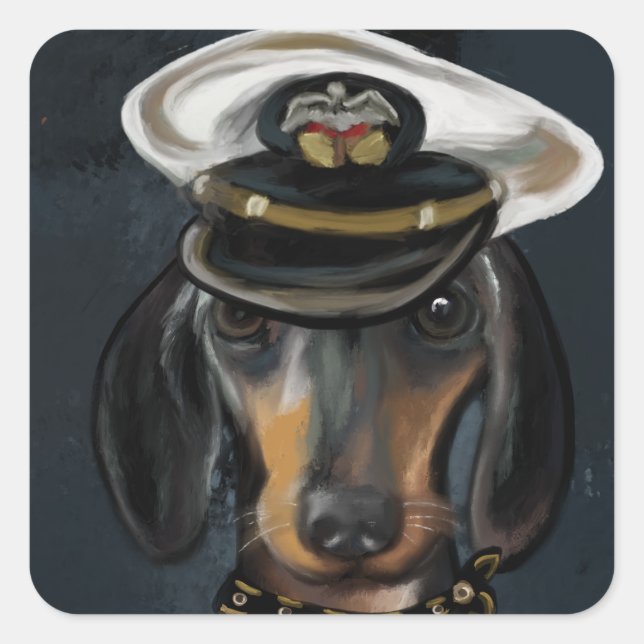 Dachshund         square sticker (Front)