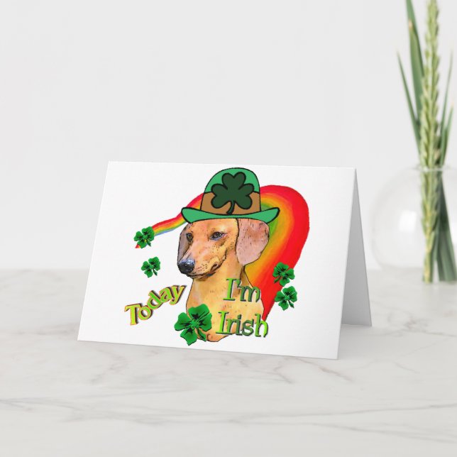 Dachshund St Patricks Card (Front)