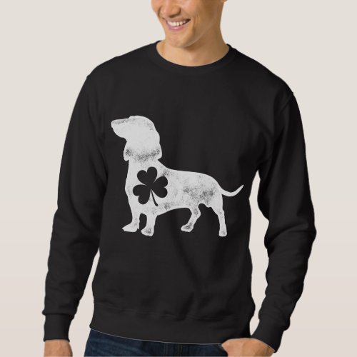 Dachshund St Patricks Day Boys Girls Shamrock Dog  Sweatshirt