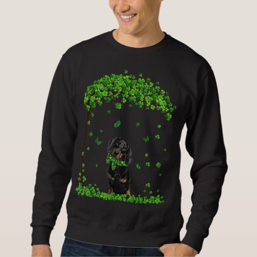 Dachshund St Patricks Day Lover Irish Shamrock Dog Sweatshirt
