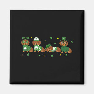 Dachshund st patricks day wiener dog lover magnet