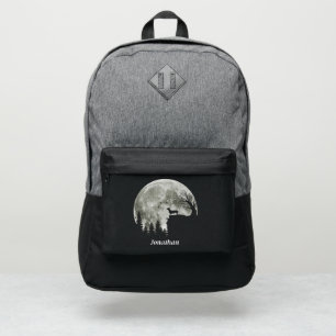 Dachshund Standing On Mountain Moonlight Halloween Port Authority® Backpack