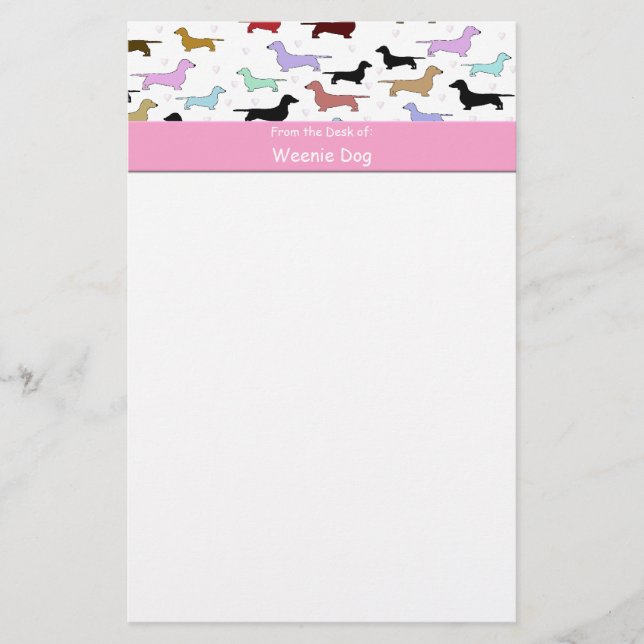 Dachshund Stationery Paper (Front)