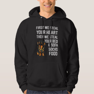 Dachshund Steal Your Heart Steal Your Bed and Sofa Hoodie