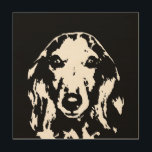 Dachshund Stencil Wood 12"x12" Wall Art<br><div class="desc">Decorate your own home with this dachshund wood wall art or give it as a housewarming gift to a special dachshund lover in your life. This bold and beautiful stencil pop art design truly captures the unique features of the dachshund dog breed.</div>