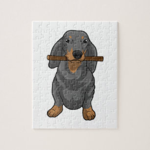 Dachshund Stick Jigsaw Puzzle