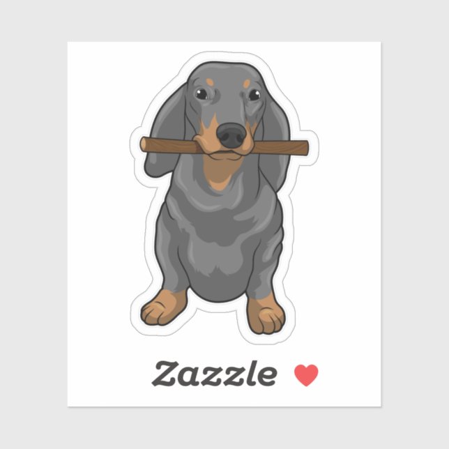 Dachshund Stick Sticker (Sheet)