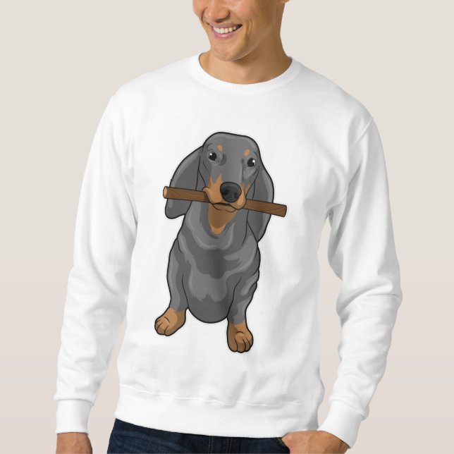 Dachshund Stick Sweatshirt (Front)