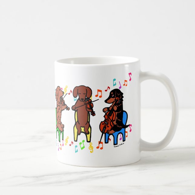 Dachshund String Trio Coffee Mug (Right)