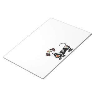 Dachshund Sugar Skull Notepad