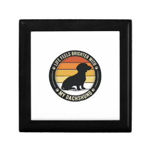 Dachshund Sunset Shirt Vintage Dog Lover Design_1 Gift Box