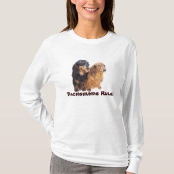Dachshund Sweeties Ladies T-shirt by normagolden at Zazzle