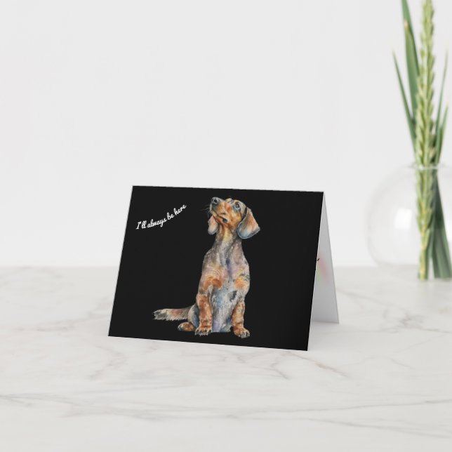 Dachshund Sympathy Card (Front)