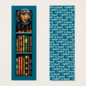 Dachshund Teal Bookmark (Front & Back)
