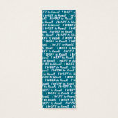 Dachshund Teal Bookmark (Back)