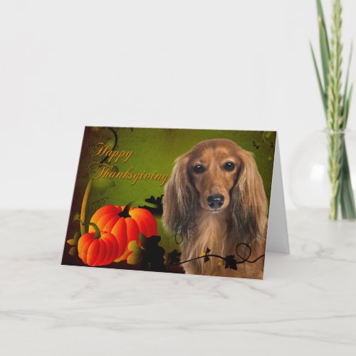 Dachshund Thanksgiving Card