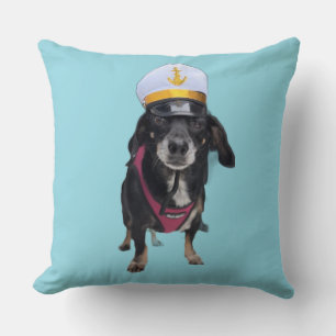 Dachshund the Sailor Throw Pillow