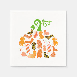 Dachshund The Weenie Witch Tarot Dog Pumpkin Hallo Napkins