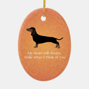Dachshund - Thinking of You Design Ceramic Ornament