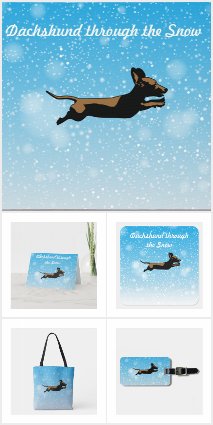 Dachshund through the snow