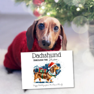 Dachshund Through The Snow Card