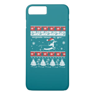 DACHSHUND THROUGH THE SNOW iPhone 8 PLUS/7 PLUS CASE