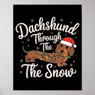 Dachshund Through The Snow Christmas Decor For Dog