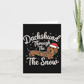 Dachshund Through The Snow Christmas Decor For Dog Card