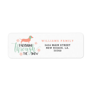 Dachshund Through the Snow Christmas Label