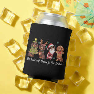 Dachshund Through The Snow Funny Christmas Dogs Can Cooler